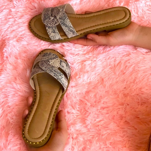 Ccocci Sugar Slippers beige snake skin sandals - Picture 2 of 7